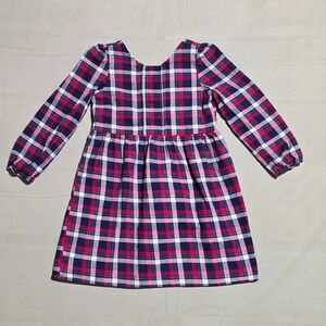 Mabel + Honey Holiday Navy Plaid Dress Cotton Style 5260RD Size: 10